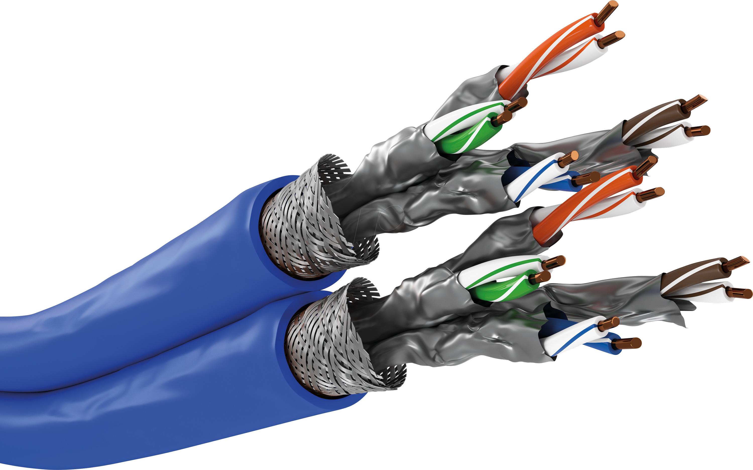 GOOBAY 75716 - Cat.7a Duplex-Verlegekabel, S/FTP PiMF 1200 MHz, 50 m