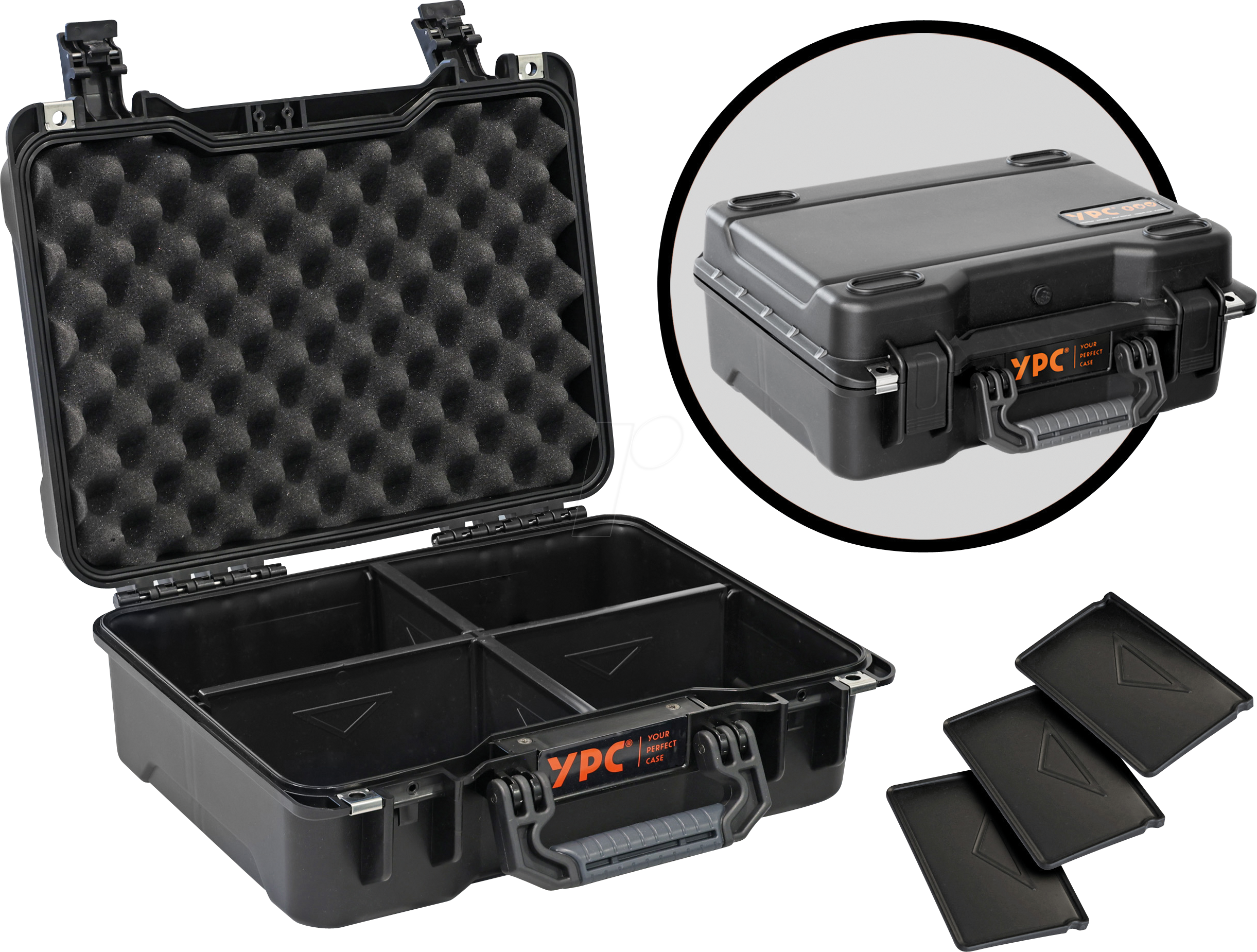 YPC CS00001BKPL - Xplorer Case M, Outdoor Koffer, Schwarz, 403x330x165mm