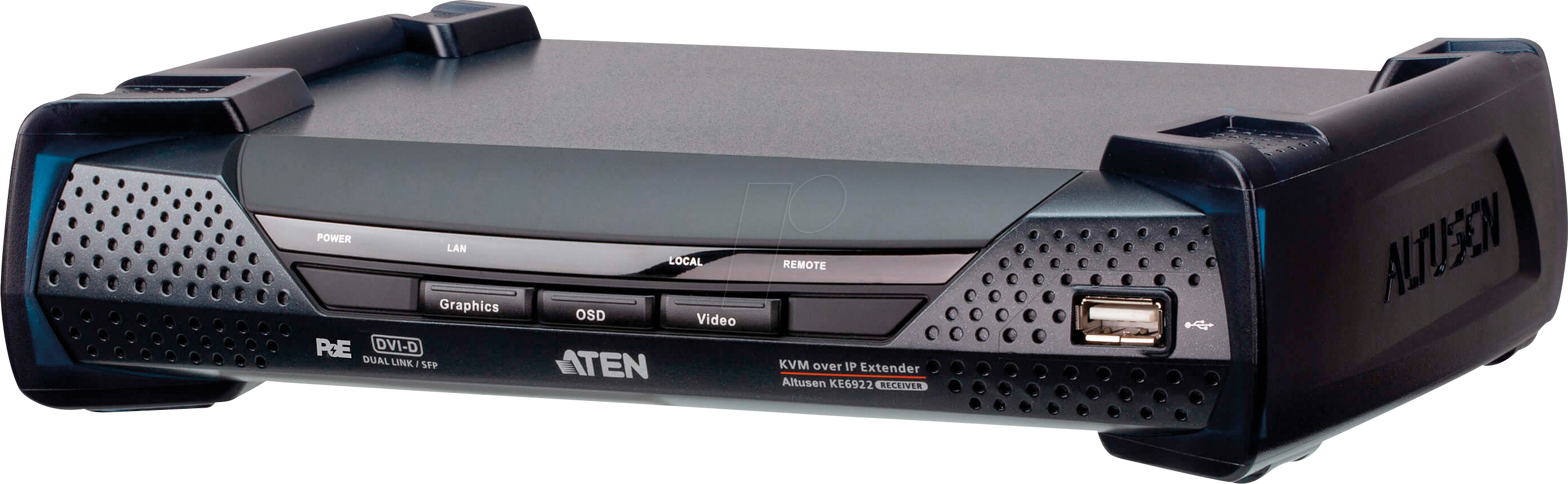ATEN KE6922R - KVM Over IP Empfänger, DVI, SFP, USB, Audio