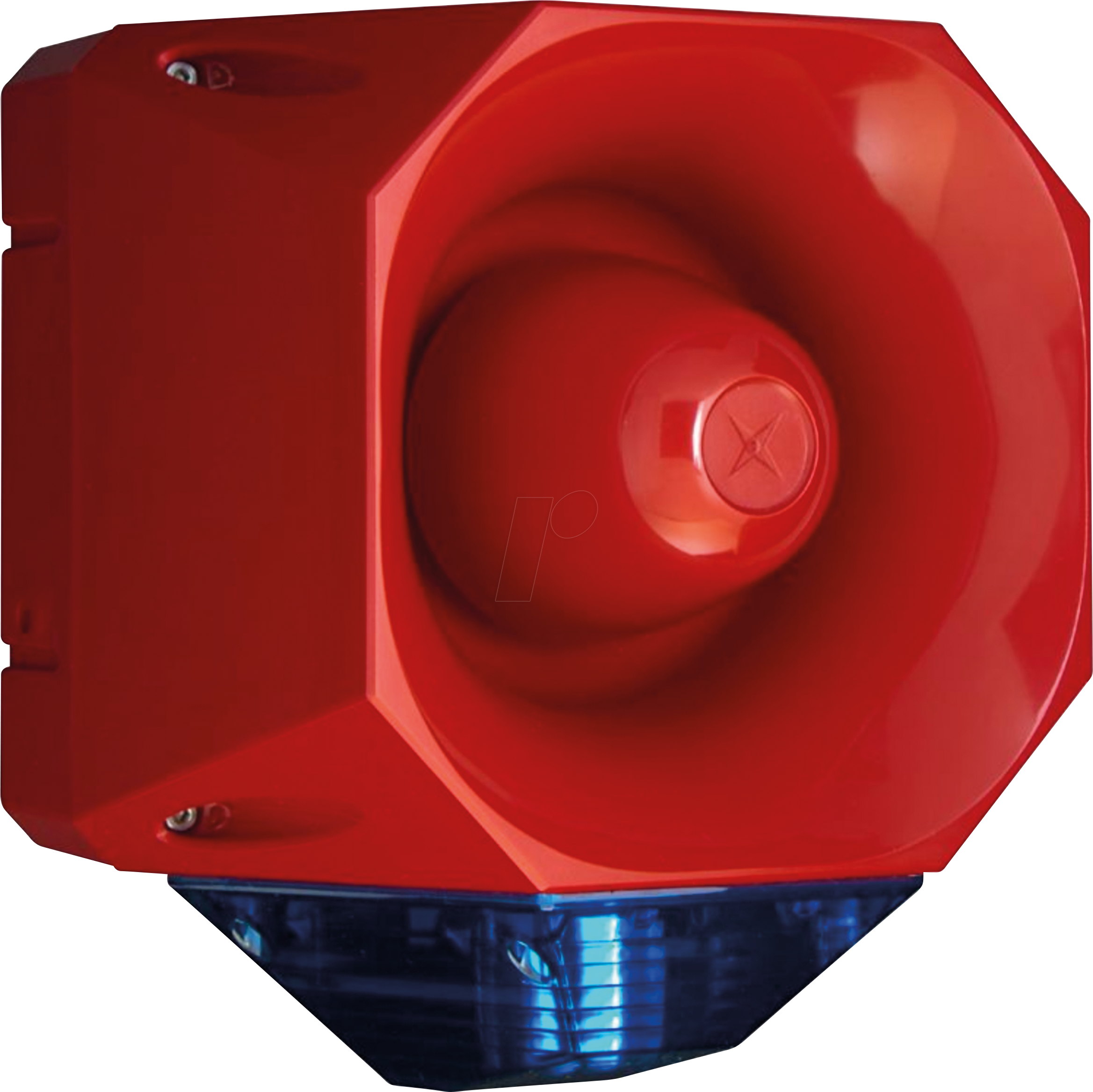 ASSB24110RBL - Asserta Maxi AV, rot, blaue Linse, 110 dB, 24V DC