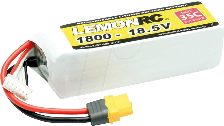 LRC 5S 1800 - LiPo Akku LEMONRC 1800 - 18.5V (35C)