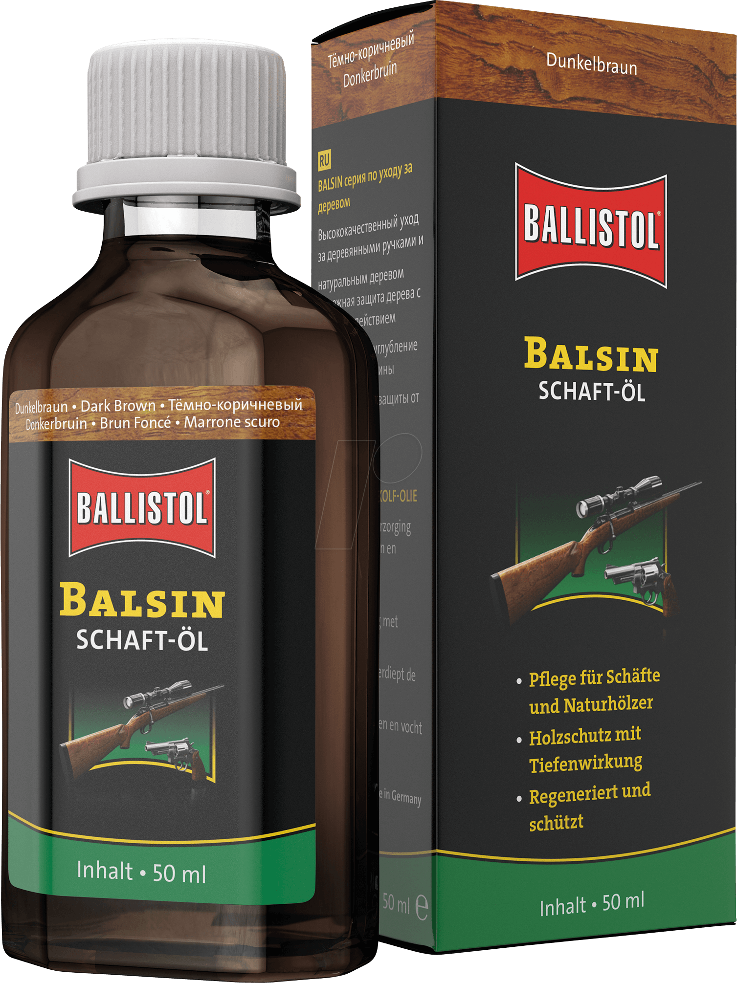 BALL 23150 - Schaft-Öl Balsin, dunkelbraun, 50 ml