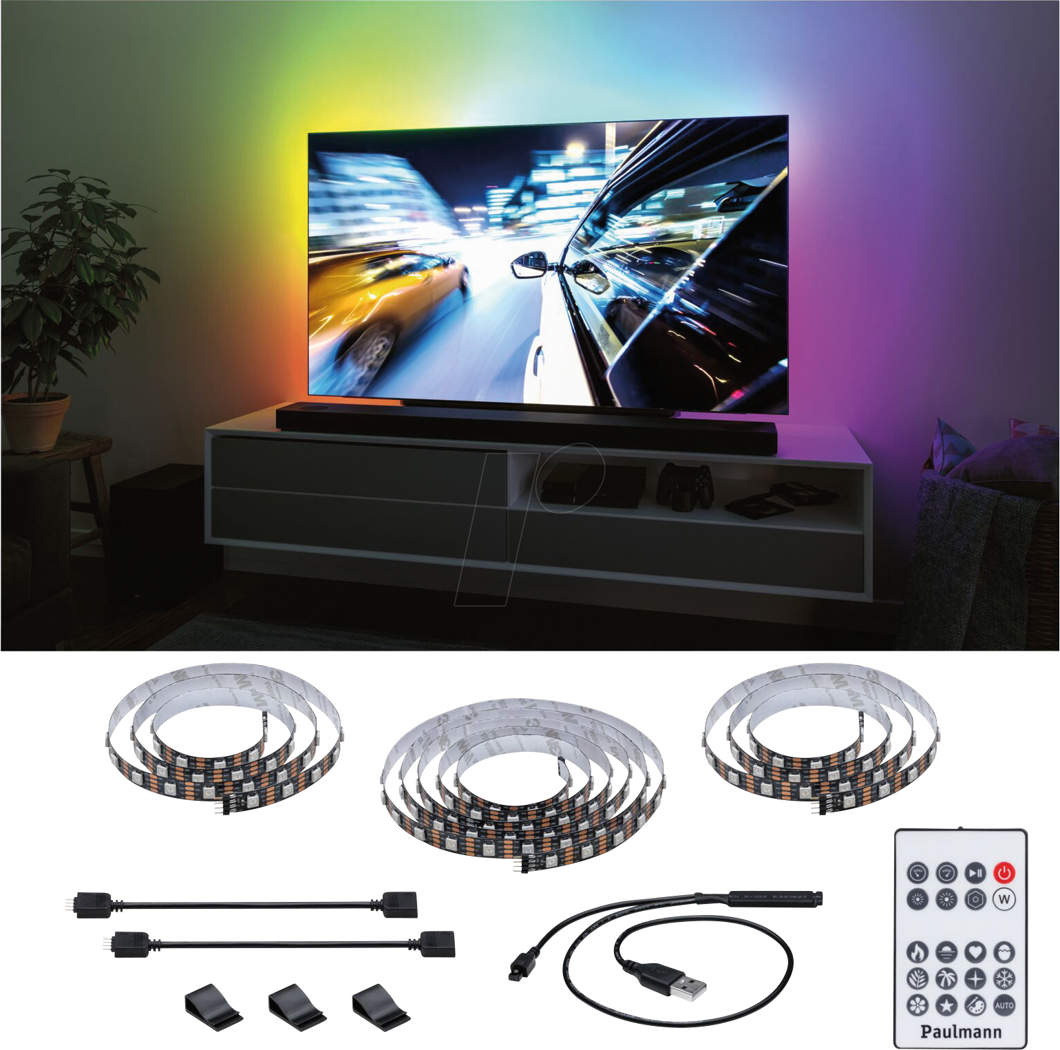 PLM 78882 - USB TV Strip 75´´ Dynamic Rainbow 5W