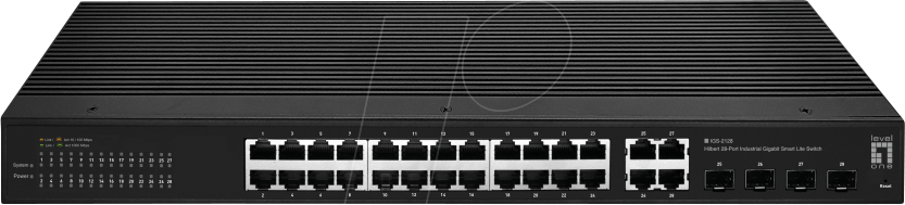 LEVELONE IGS2128 - Switch, 28-Port, Gigabit Ethernet, RJ45/SFP