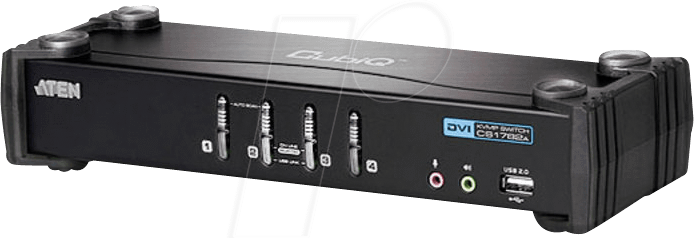 Thumbnail - ATEN CS1764A - KVM Desktop Switch 4-Port USB/DVI - USB-Hub