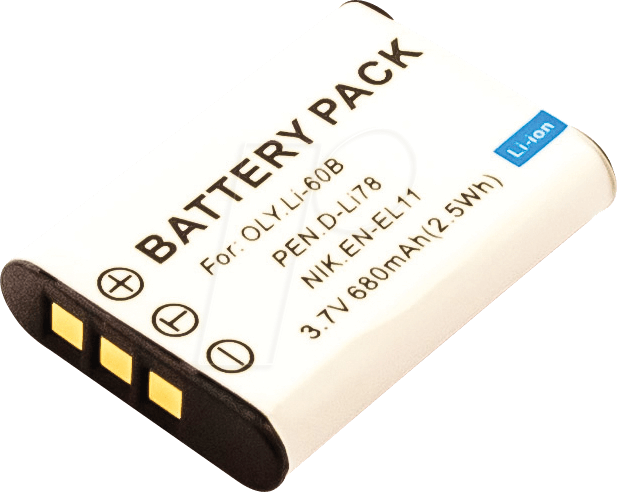 AKKU 40647 - Akku, Digitalkamera, kompatibel, 680 mAh