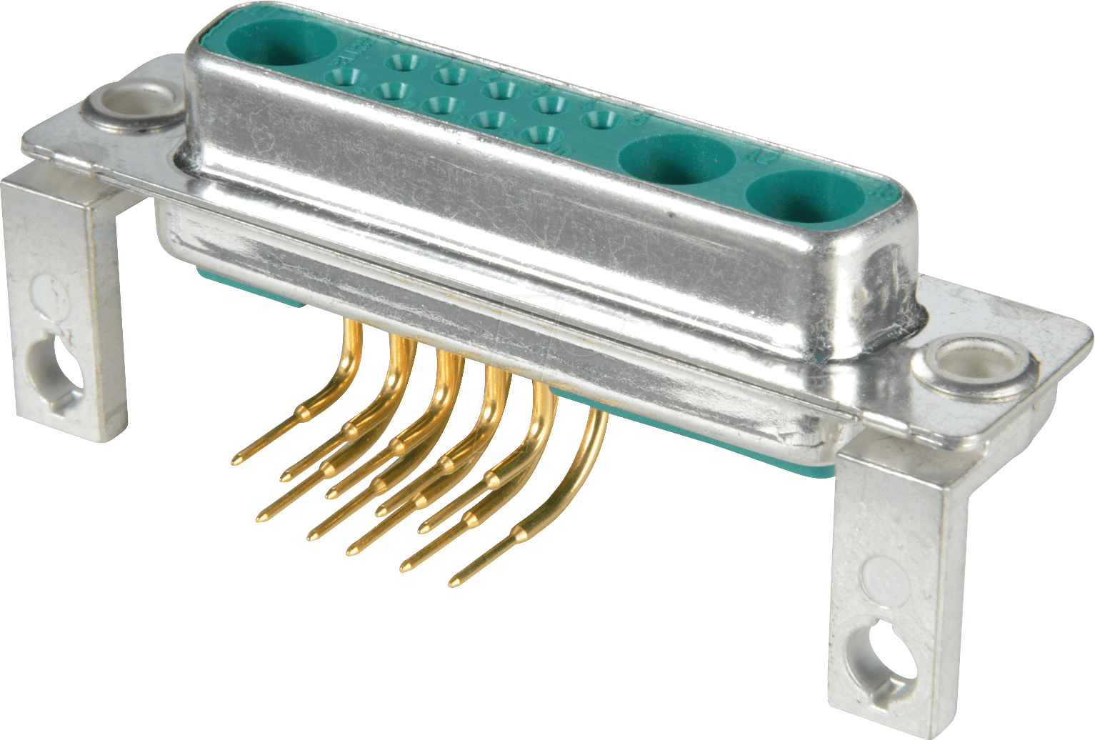 MIX-BUW 13W3 - D-SUB-Koax Buchse für Mischbestückung, Print, gewinkelt