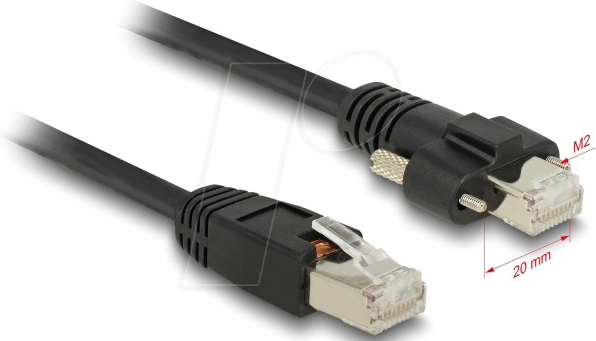 DELOCK 85669 - Patchkabel, Cat.6, S/FTP, mit Schrauben, 3 m