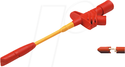 Thumbnail - KLEPS 2700 RT - Klemmprüfspitze, 4 mm, rot, gesichert