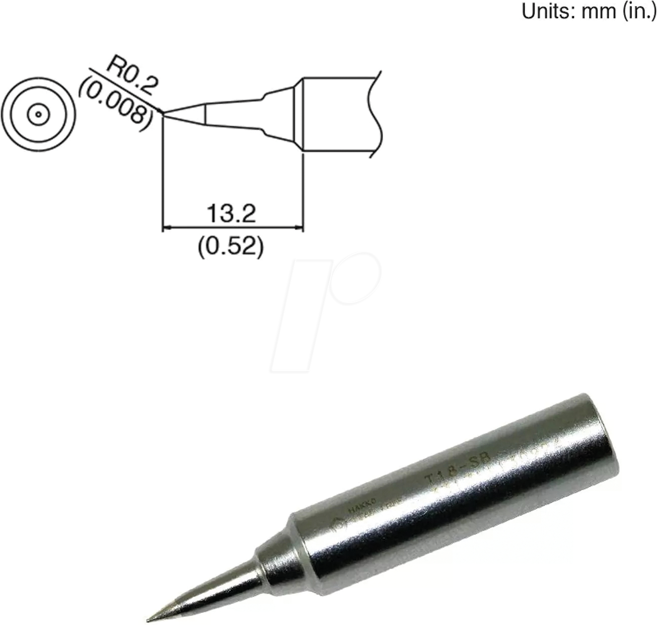 HAK T18-SB - Lötspitze T18-SB, 0,2 mm, konisch