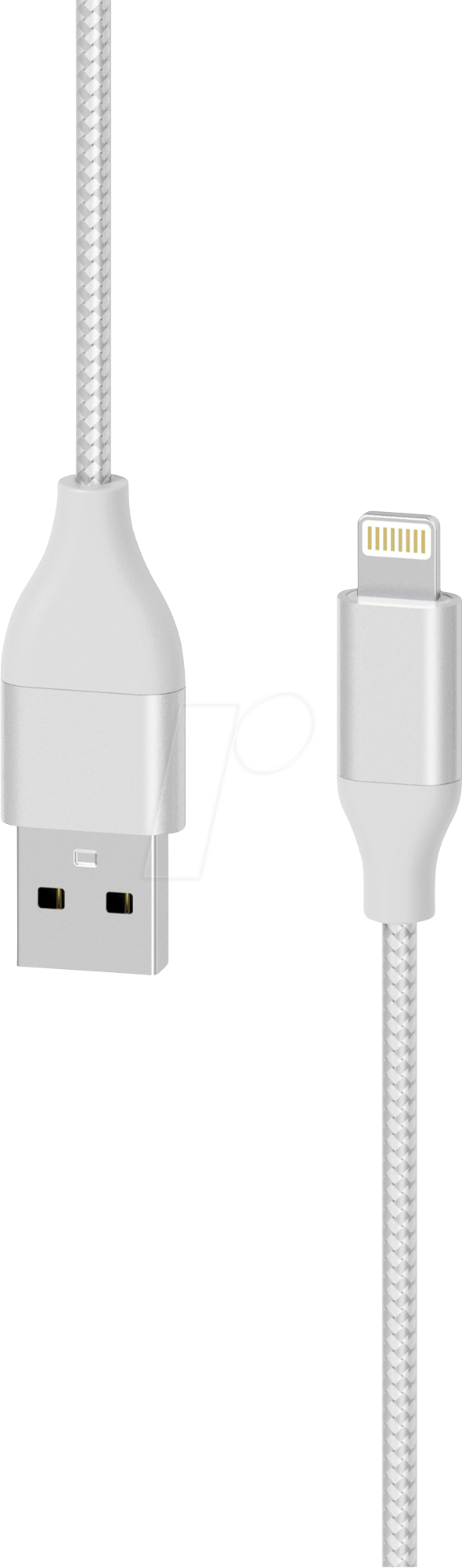 XLAYER 217076 - Sync- & Ladekabel, USB-A -> Lightning, 1,5 m, silber