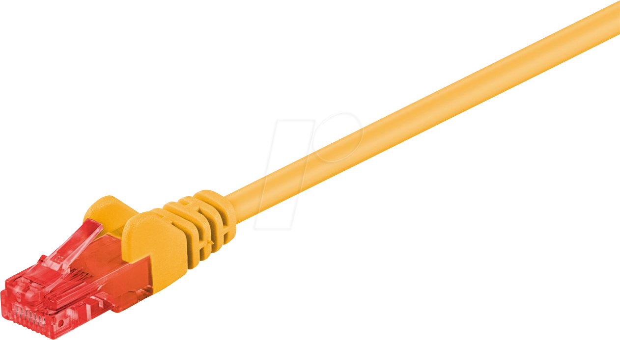 Thumbnail - GOOBAY 68408 - Cat.6 U/UTP Patchkabel, CCA, gelb, 3 m
