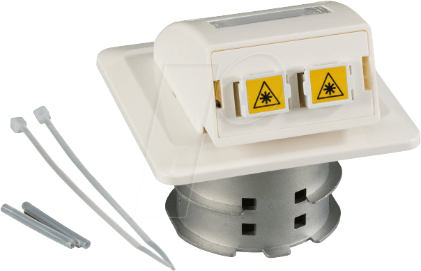 FTTHOUTLETSCOM3 - FO Datendose UP,2 SC-S Kupplungen OM3