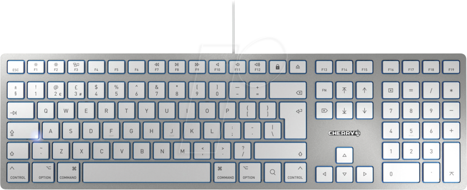 JK-1610GB - Tastatur, Mac, Kabel, slim, Layout: GB