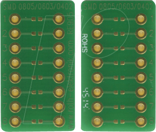 RE 905 - Adapter SMD - Bauteile 0805, 0603, 0402 RM 2,54 mm
