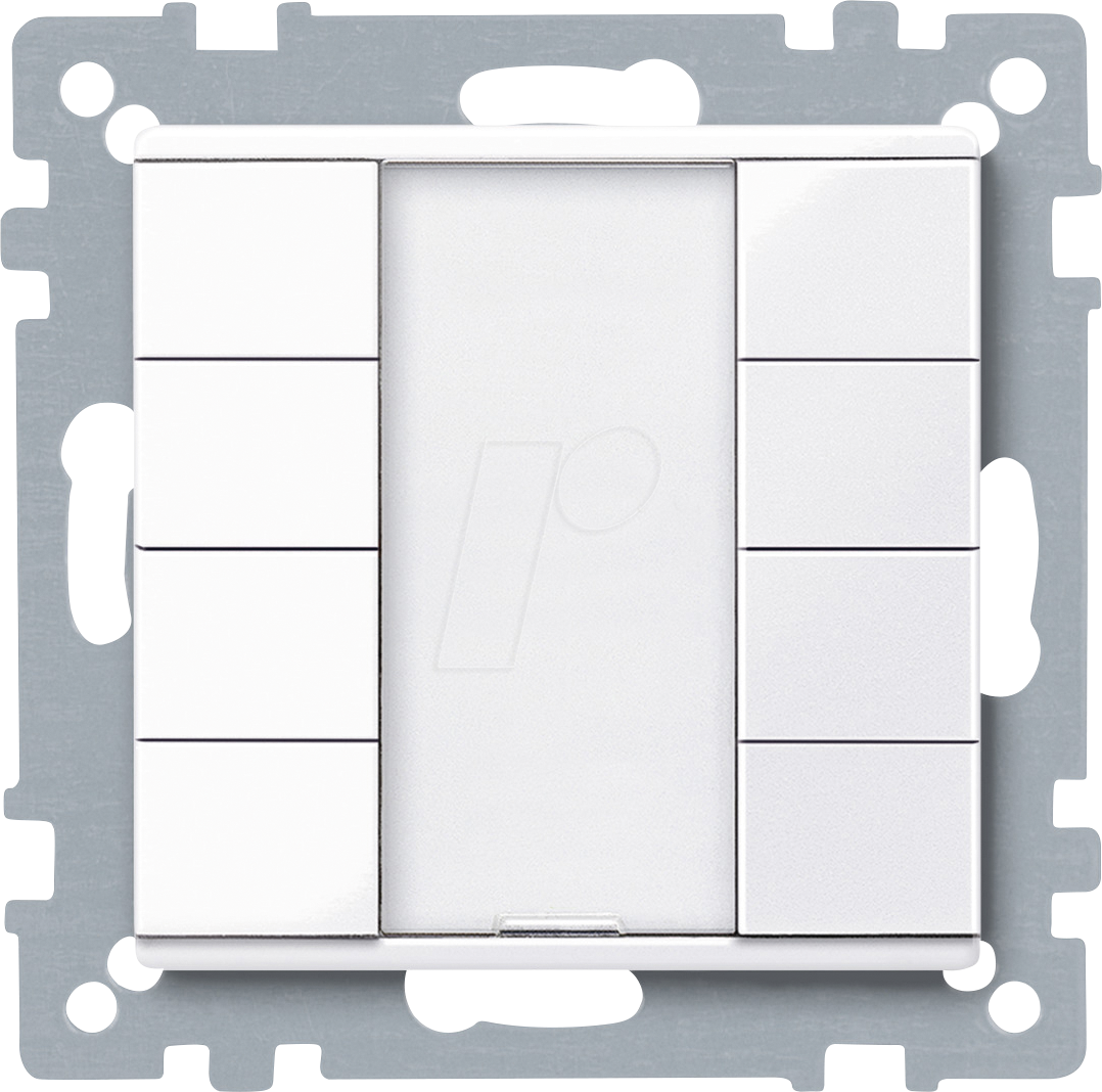 ME 617425 - Taster 4-fach plus, aktivweiß glänzend, System M