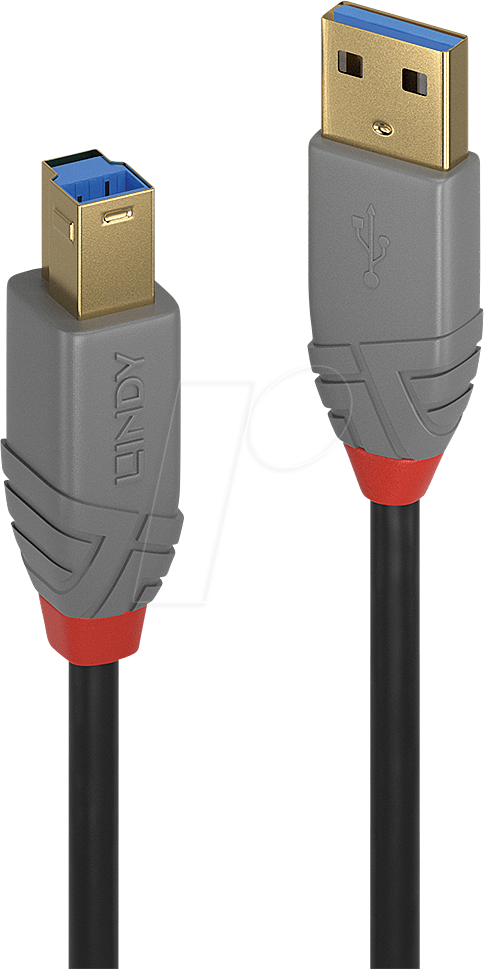 LINDY 36744 - USB 5 Gb/s Kabel, A Stecker auf B Stecker, 5,0 m