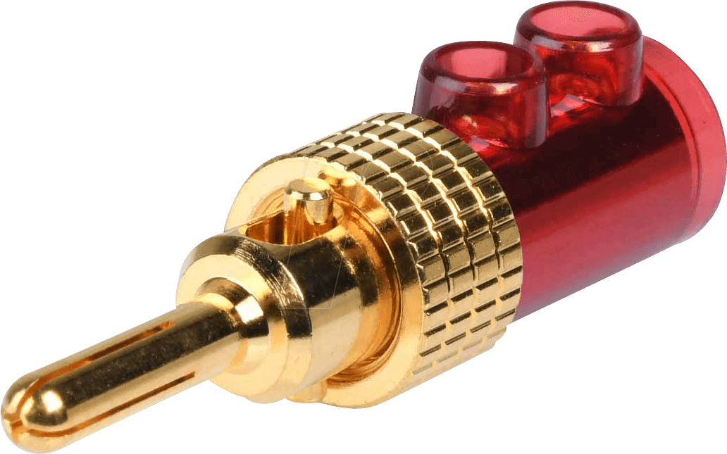 HEBS RT - High-End Bananenstecker - rot, max.16 mm