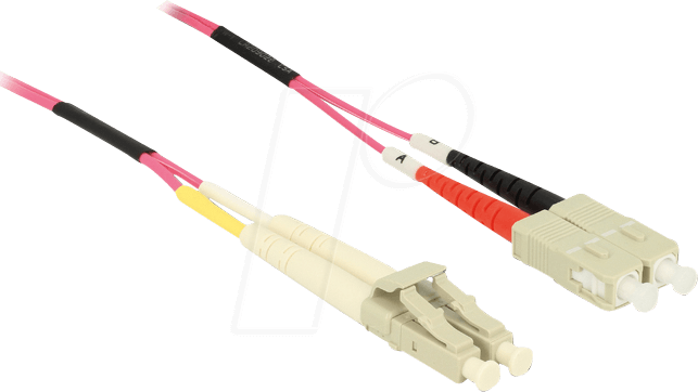 DELOCK 84683 - Duplex-LWL, LC/SC, 50/125µ, 5 m, OM4