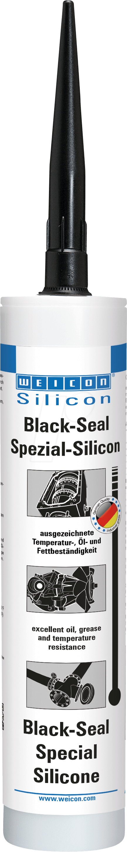 WEICON 13051310 - Silikon, Black-Seal, schwarz, 310 ml
