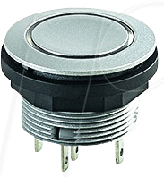 SCTLRWF - Drucktaster - 1 W, silber, LED-Ring weiß