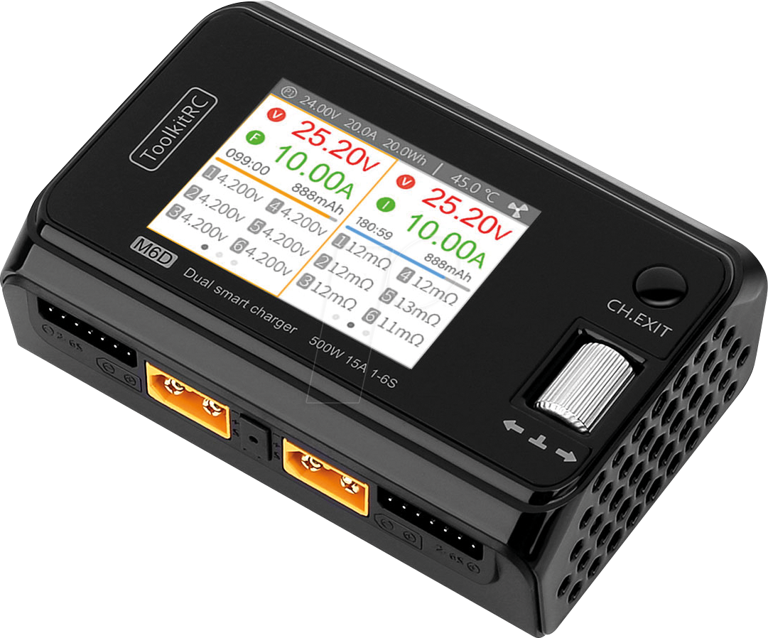 Thumbnail - TKRC M6D - Ladegerät für Akkupacks M6D, für 1-6s, max. 15 A, 500 W, LiPo