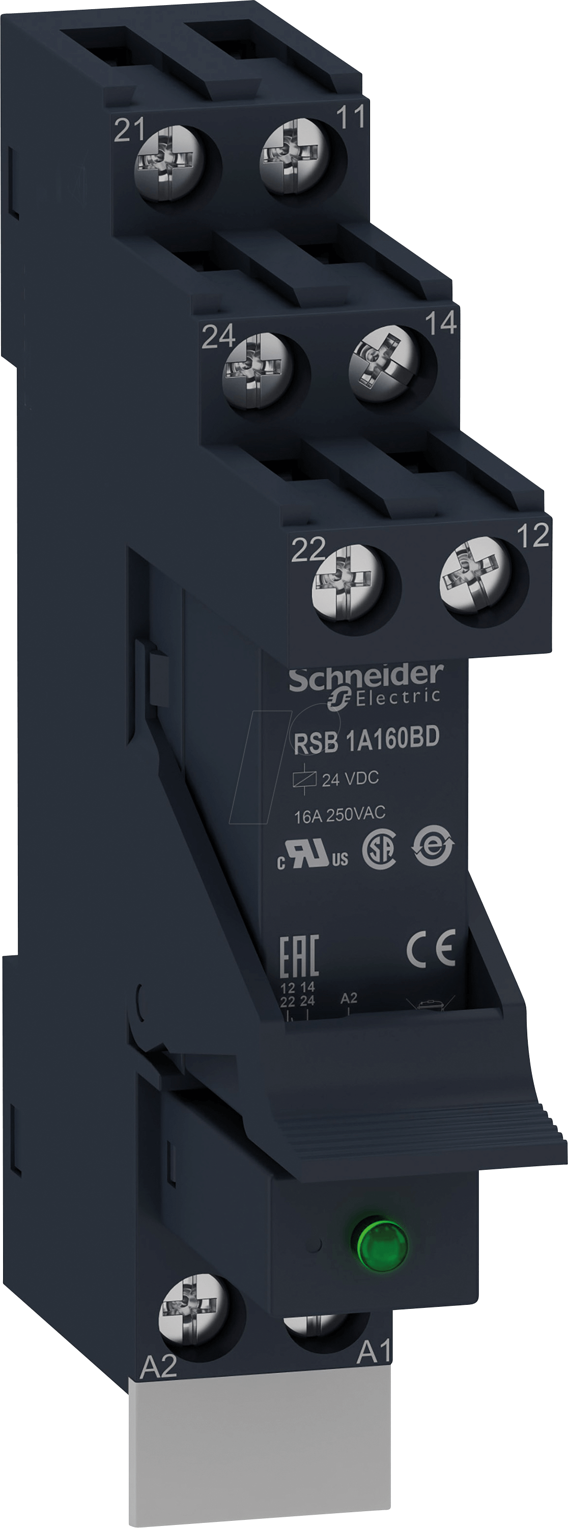 Thumbnail - RSB1A160BDPV - Interface-Relais Zelio, 1 CO, 24 V DC , 16 A