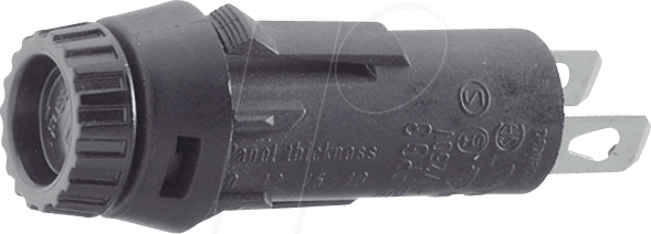 SCH 31010036 - Sicherungshalter für 5 x 20 mm, 250 V, 10 A, schwarz