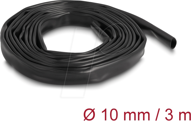Thumbnail - DELOCK 19009 - PVC Isolierschlauch 3 m x 10 mm schwarz
