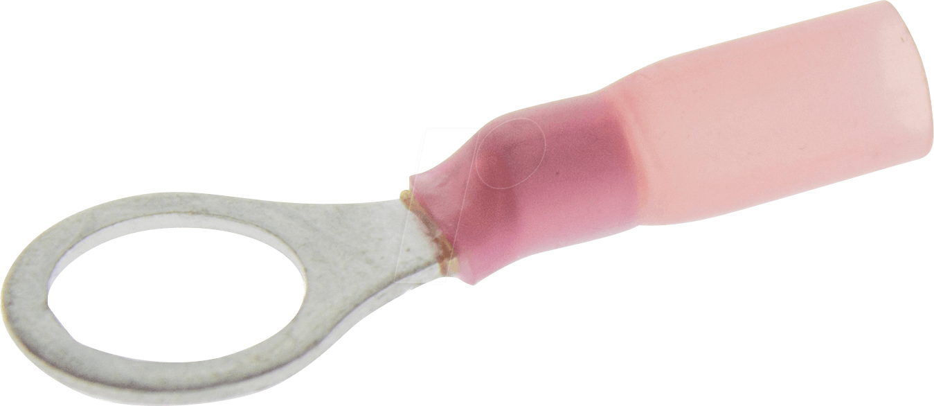 WE K401080HS - Ringkabelschuh mit Schrumpfschlauch - 0,5 … 1,5 mm², M8, rot