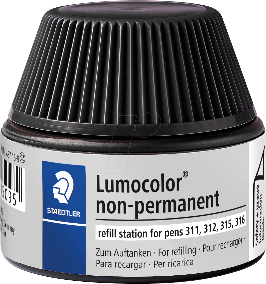 STAEDTLER 487159 - Nachfüllstation, Lumocolor non-permanent Universalstifte, schwar