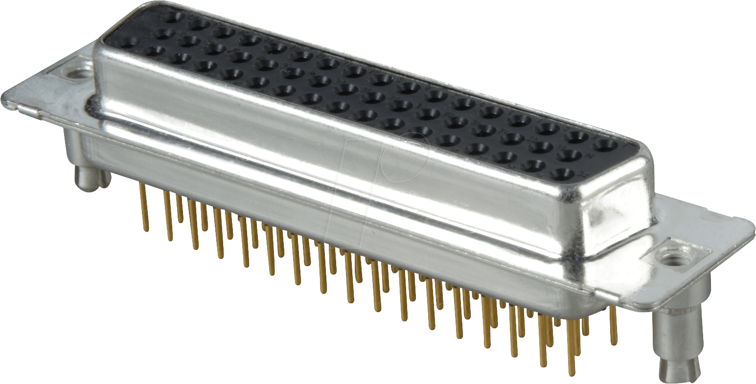 D-SUB BU 50 CLIP - D-SUB-Buchse,50-polig, Print,Clip, gedr. Kontakte