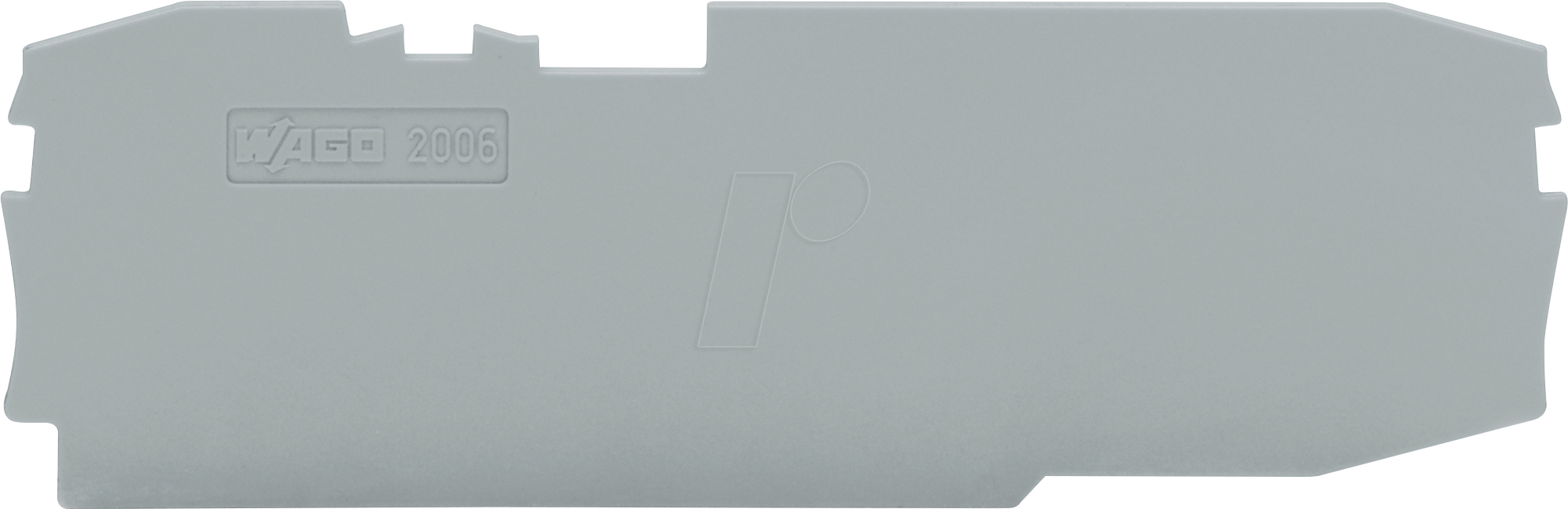 WAGO 2006-1691 - Abschluss- und Zwischenplatte, 1 mm dick, grau