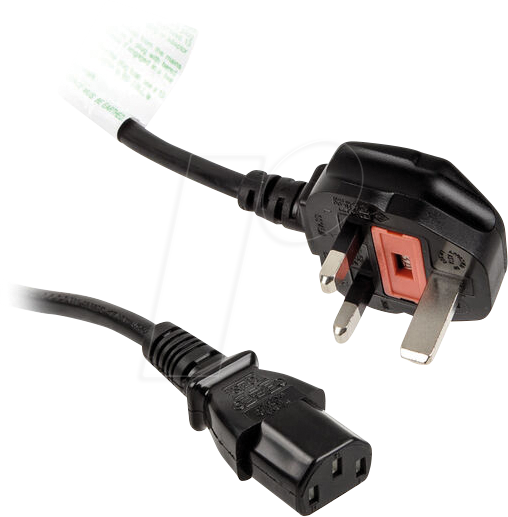 KOLINK 00780 - Kolink Netzkabel, UK Stecker, 1,2 m, C13