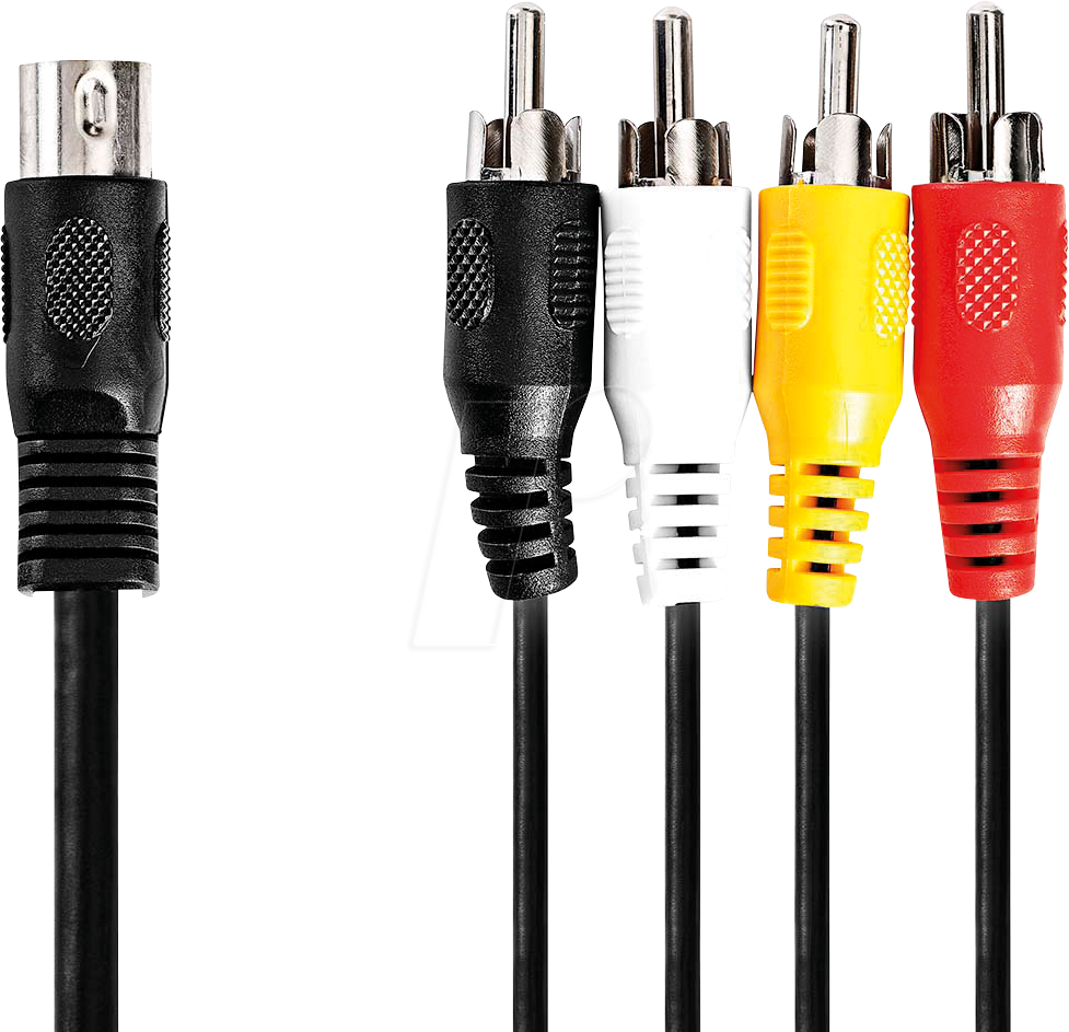 N CAGL20400BK10 - Audio Kabel, 5-pol DIN auf 4x Cinch, 1 m