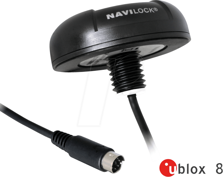 NAVILOCK 62527 - GPS Empfänger, u-blox 8, Seriell MD6, Dachmontage, 5 m