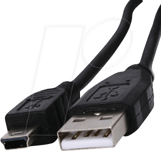 AK 673-A - USB 2.0 Kabel, A Stecker auf Mini B Stecker, 1,5 m