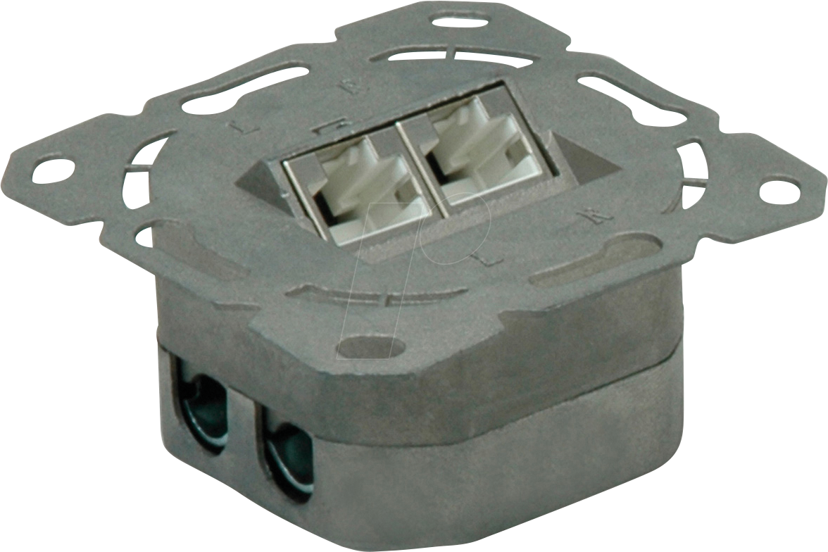 VALUE 25998490 - RJ45 Anschlussdose, Cat.6a, 2-fach, UP, weiß