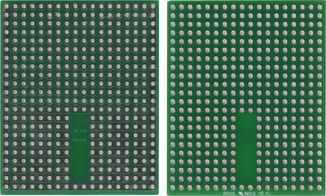 RE 943-S3 - Lötbares Bread Board 16-Pin-Sockel 46,99 x 57,78 mm