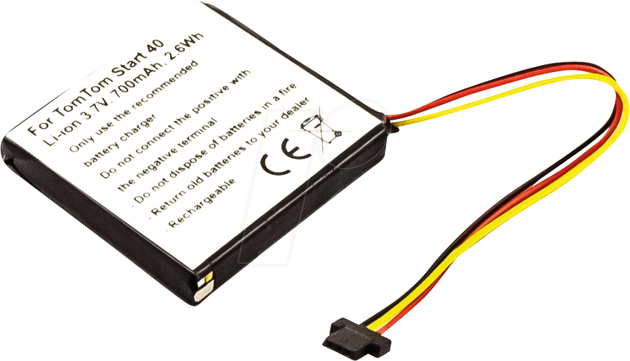 AKKU 30790 - Navigationsgeräteakku, TomTom Start 40, Li-Ion, 700 mAh