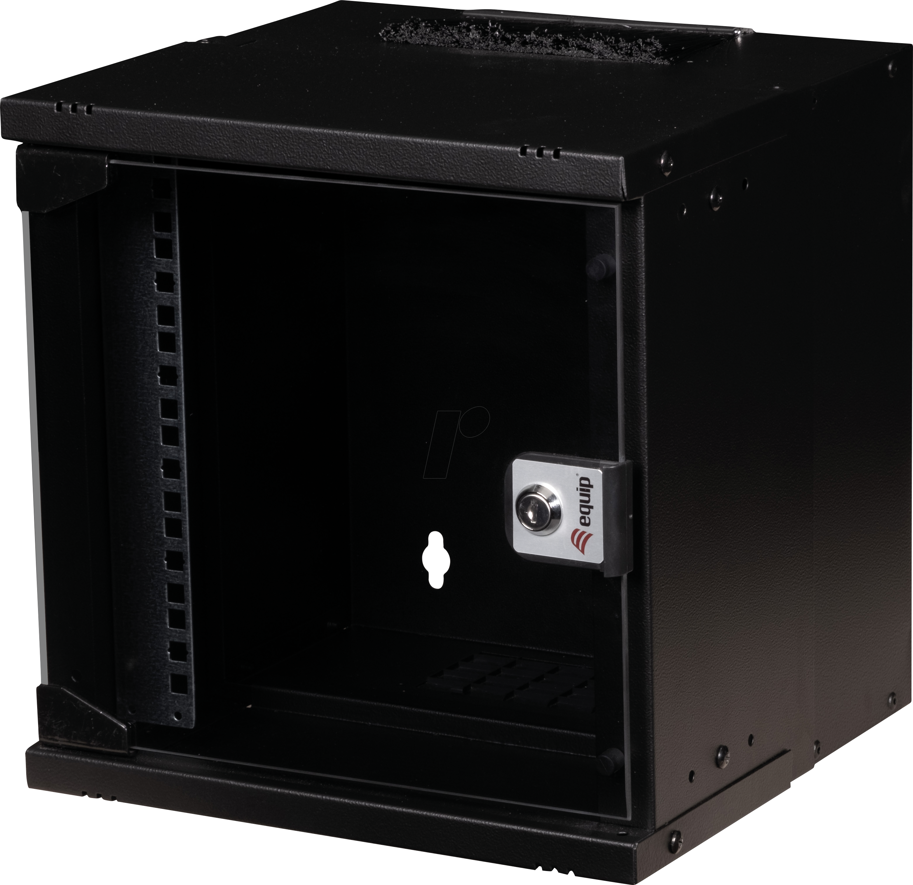 EQUIP EWM063030B - 10'' Netzwerkschrank, 6 HE, Flatpack, schwarz