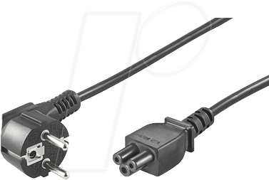 AK 516 300 - Netzkabel, Schutzkontaktstecker, gew, 3 m, schw, C5