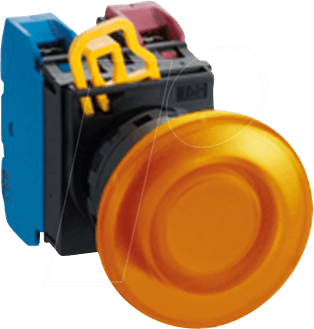 ID YW1LA4E10Q4A - Beleuchteter Einbautaster YW, 22 mm , 1 NO, schwarz