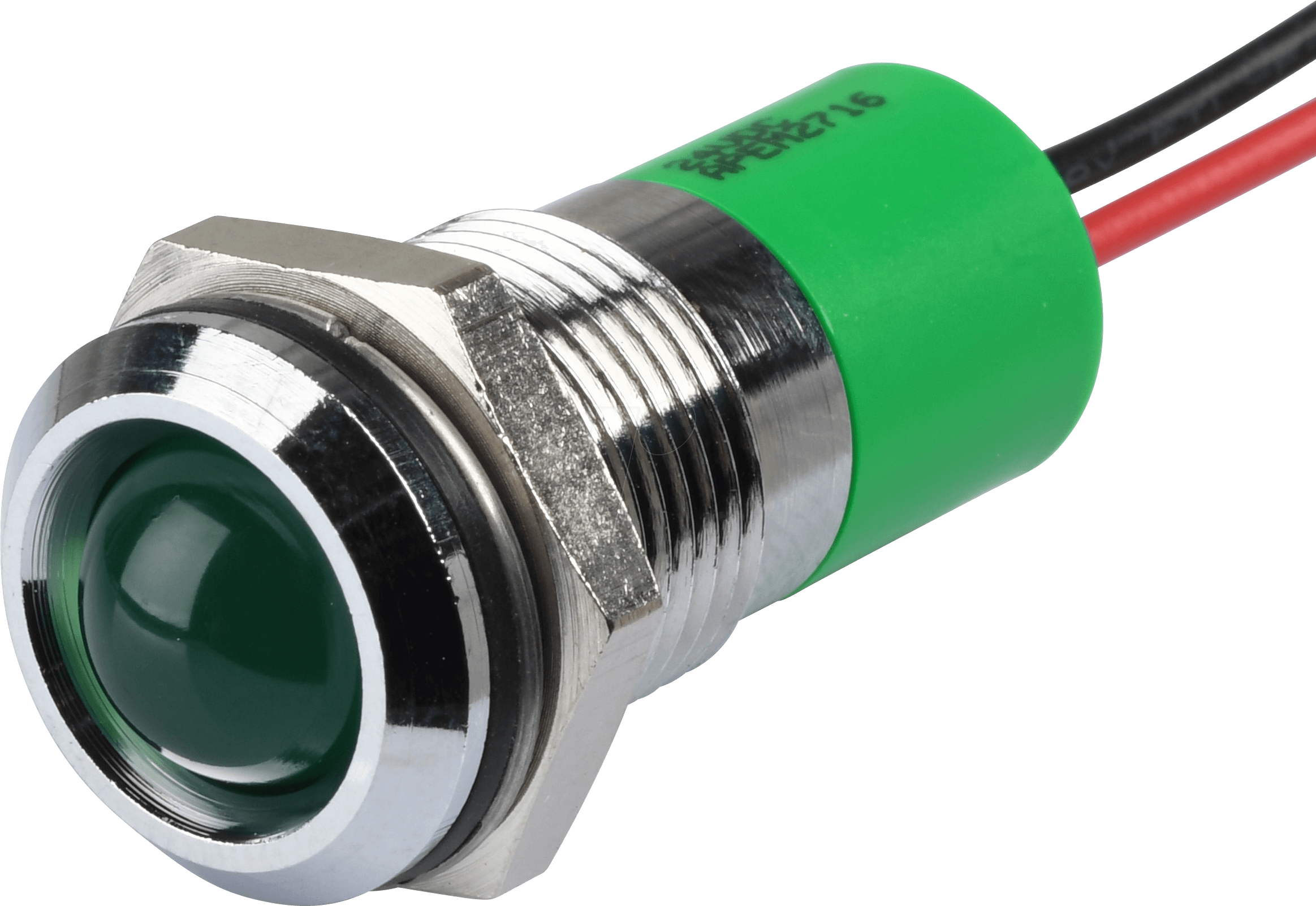 Thumbnail - APM Q14P3C G24E - LED-Signalleuchte, grün, 24 V, Ø 14 mm, vorstehend, bedrahtet