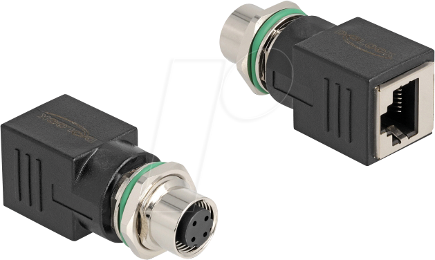 DELOCK 60060 - Adapter M12 D-kodiert 4 Pin Buchse > RJ45 Buchse