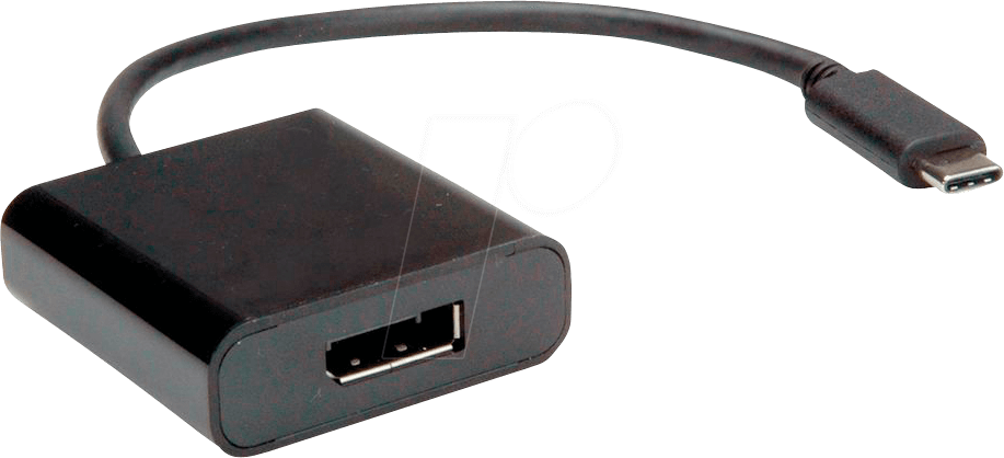 VALUE 12993220 - Adapter USB-C > DP 1.2, schwarz, 0,10 m