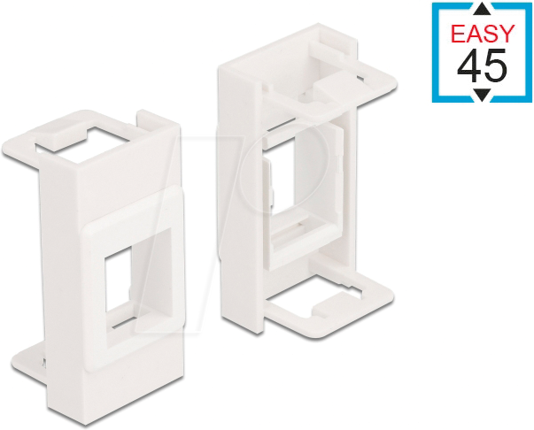 DELOCK 81353 - Easy 45 Modul Keystone Halterung 22,5 x 45 mm, weiß