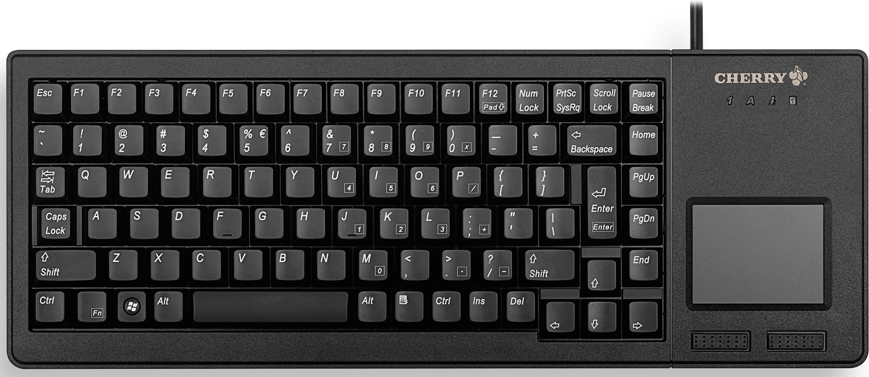 G84-5500LUMDE-2 - Tastatur, USB, schwarz, kompakt, Touchpad