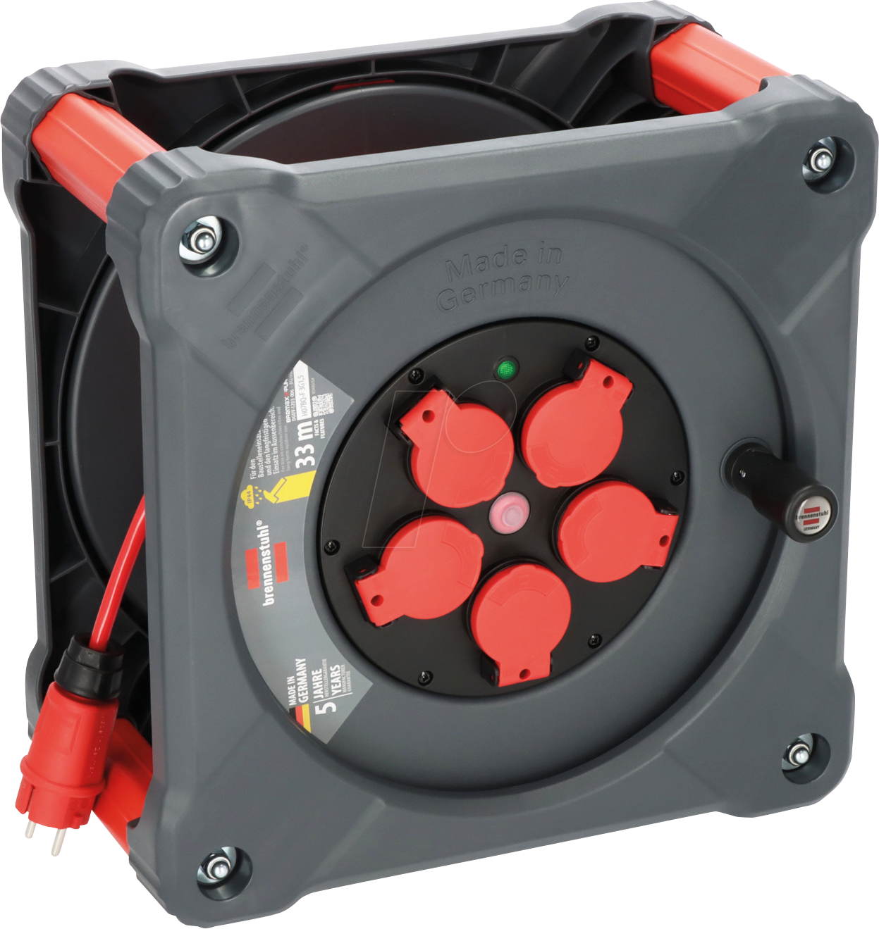 BRE 9201330210 - Kabeltrommel Professional, KA 3110 5, IP44, 33 m Kabel