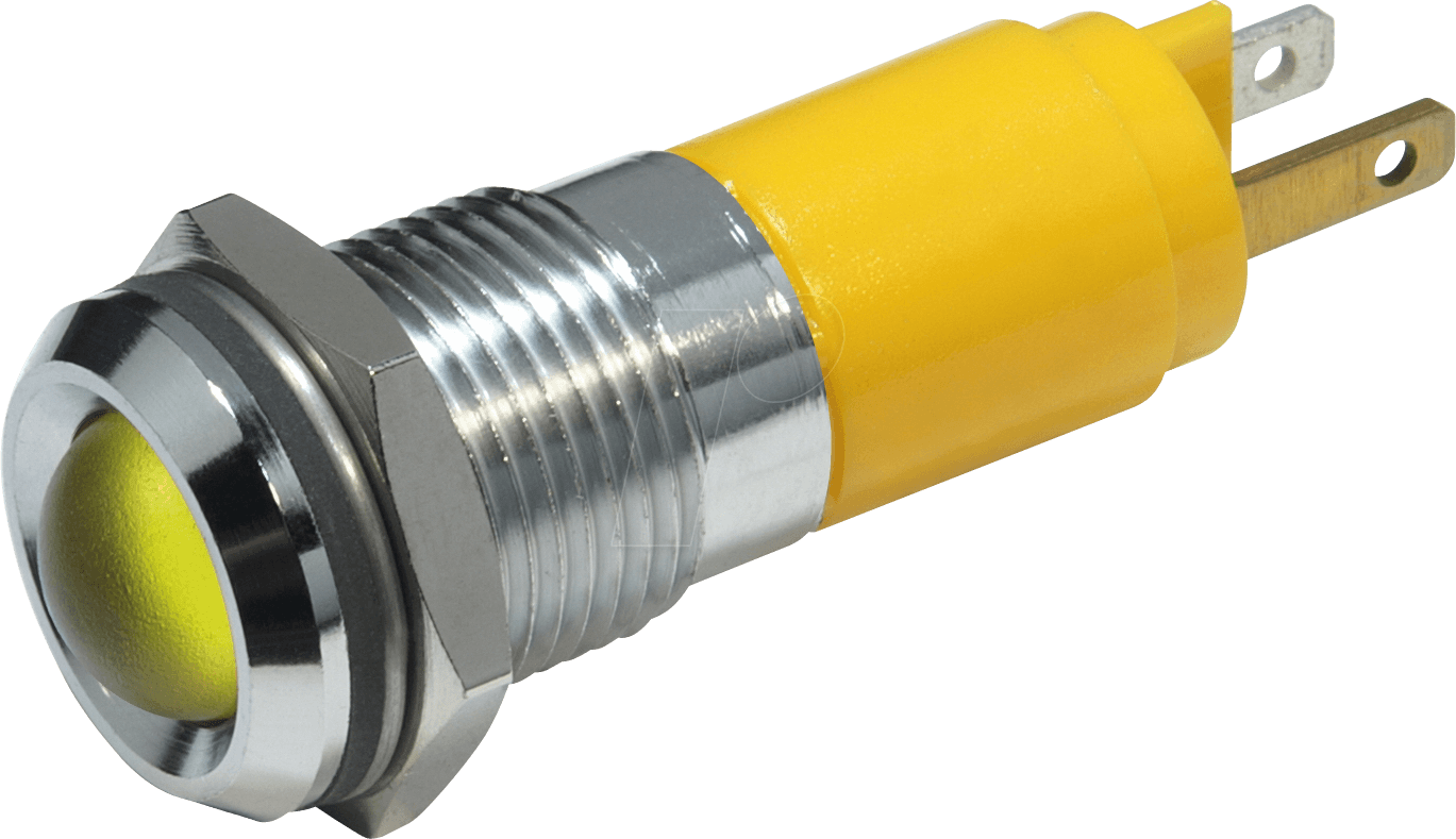 Thumbnail - 19220352 - LED-Signalleuchte, gelb blinkend, 24 VDC, Ø14 mm, 70 mcd